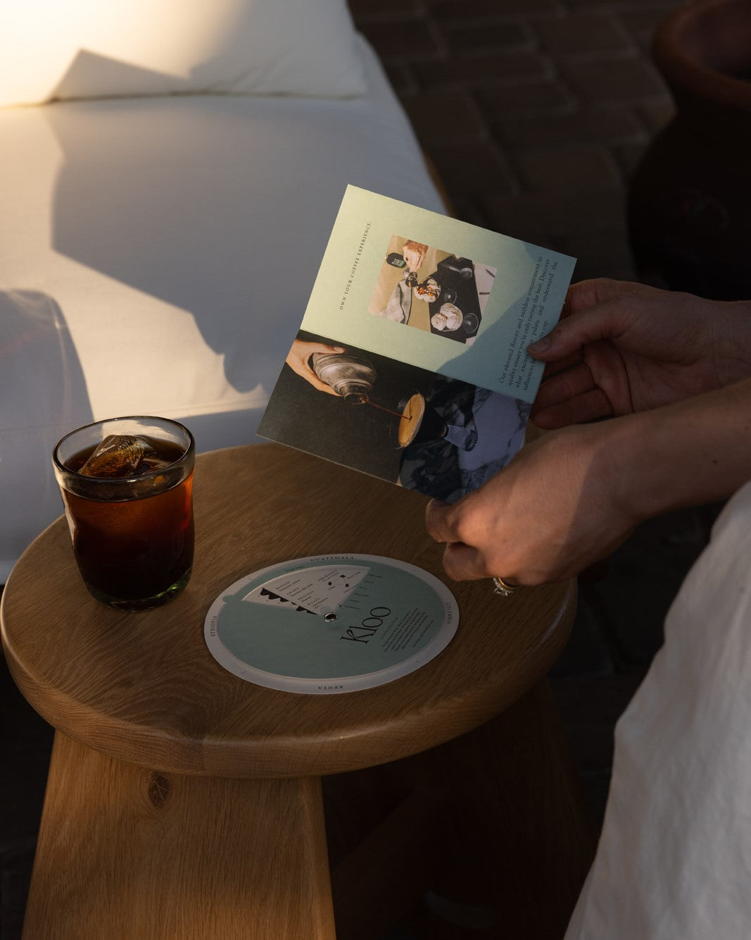 woman reading coffee sommelier materials